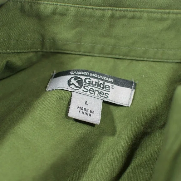 Gander Mountain Guide Series Mens Green Button Down - Picture 3 of 3